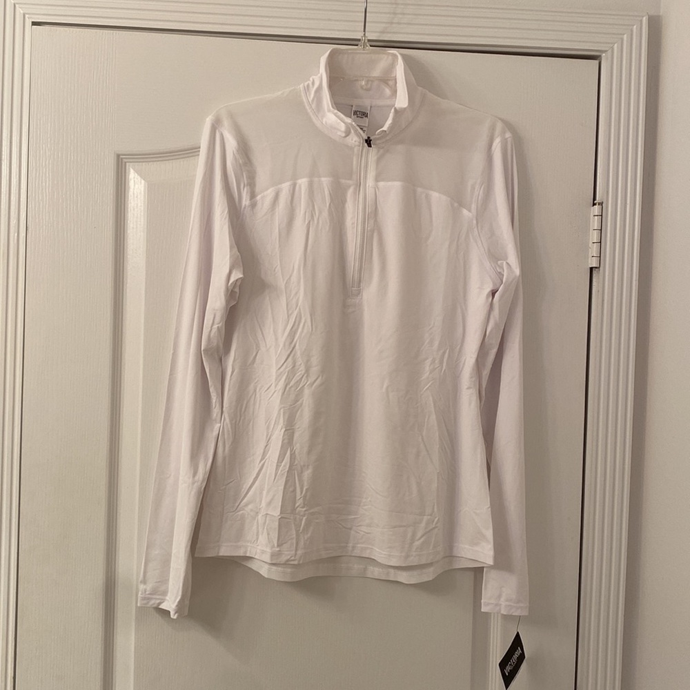 Victoria secret mesh sheer back quarter zip size l - Picture 2 of 14